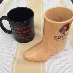 Coffee mug and cocktail glass